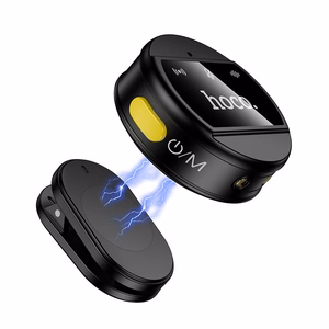 Hoco L22 bezvadu mikrofons 2-in-1 Lightning / USB-C, melns