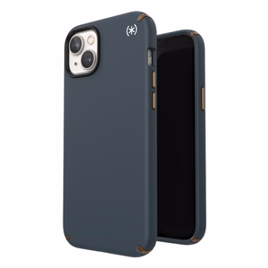 Speck Presidio2 Pro vāciņš ierīcei iPhone 15 Plus / 14 Plus, ar Microban pretmikrobu aizsardzību, “Charcoal / Cool Bronze / Slate” krāsu kombinācija