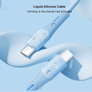 T-PHOX KABELIS GENTLE USB-C/USB-C 60W MELNS