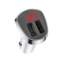 Borofone automobiļu lādētājs BZ15 Auspicious - 2x USB - 2,4A ar USB to MicroUSB kabeli balts