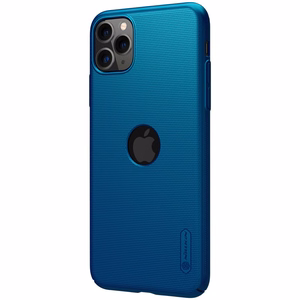 Nillkin Super Frosted Shield vāciņš ierīcei Apple iPhone 11 Pro Max, ar logotipa izgriezumu, pāva zils