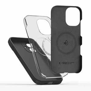 Tech-Protect Silicone magnētiskais viedtālruņa apvalks iPhone 17 - melns