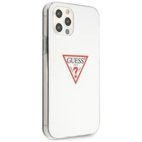 Guess GUHCP12MPCUCTLWH iPhone 12/12 Pro 6.1" balts cietais apvalks Triangle kolekcija