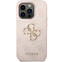 Guess GUHCP15X4GMGPI iPhone 15 Pro Max 6.7" rozā/rozā cietais apvalks 4G Liels Metāla Logotips