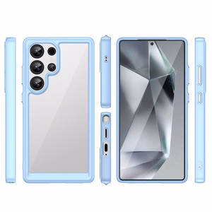 Viedtālruņa apvalks (m) ar Gel Frame Samsung Galaxy S25 Ultra - zils (m)