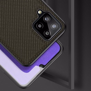 Dux Ducis Fino apvalks pārklāts ar neilona materiālu Samsung Galaxy A22 4G zaļš