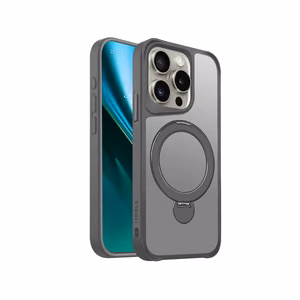 Etteri Matēts Magnētiskais gredzens viedtālruņa apvalks iPhone 15 Pro 6,1" pelēks