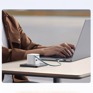 Cuktech AD653W 67W GaN 2x USB-C + USB-A Wall Charger with 70cm Retractable USB-C Cable - White