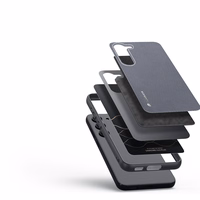 Dux Ducis Fino viedtālruņa apvalks Samsung Galaxy S23+ ar silikona rāmi pelēks