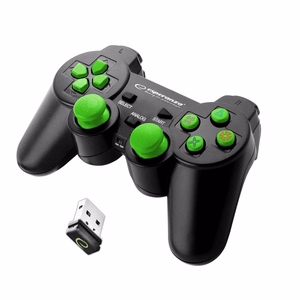 Esperanza EGG108G Gaming Controller melns, zaļš USB 2.0 Gamepad Analogue / Digital PC, Playstation 3