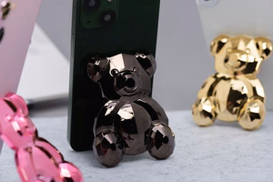 Lipīgs tālruņa statīvs BEAR - melns