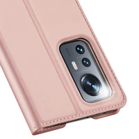 Dux Ducis Skin Pro ekoloģiskās ādas viedtālruņa apvalks Xiaomi Redmi 12 / Redmi 12R - rozā