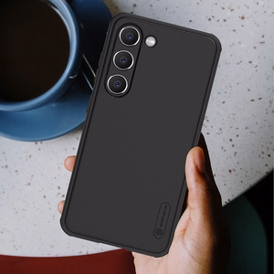 Nillkin Super Frosted Shield Pro viedtālruņa apvalks Samsung Galaxy S23+ ar statīvu zilā krāsā