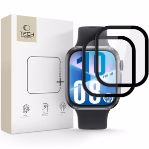 Aizsargstikls Tech-Protect Glass Flex+ 2-pack hybrid glass Huawei Watch Fit 3 / 4 - melns
