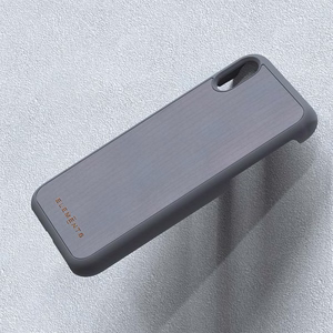 Nordic Elements Original Gefion vāciņš ierīcei iPhone XR, ar dabīga kļavas koka apdari, vidēji pelēks