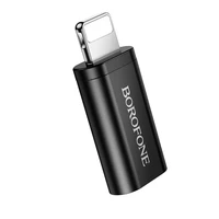 Borofone adapteris BV26A - Type C uz Lightning - melns