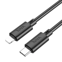 Kabelis USB C uz Lightning Hoco PD 2,4A 20W 1 m X83 melns
