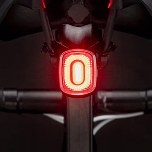 Rockbros Q2S LED aizmugurējais velosipēda lukturis ar Smart Stop System + USB-C - USB-A kabelis - melns