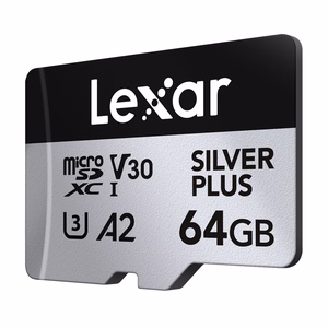 Lexar High-Performance Silver Plus microSDXC atmiņas karte 64 GB + adapteris