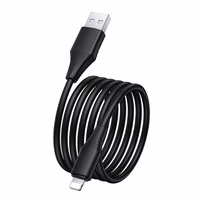 Silikona kabelis USB-A uz Lightning HOCO 2,4A 1 m X124 melns