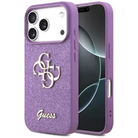 Guess Fiksēts Mirdzošs Liels 4G viedtālruņa apvalks iPhone 17 Pro - violeta
