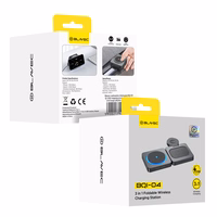Blavec indukcijas lādētājs BQI-04 Qi 15W magnētiskais Magsafe 3 in 1 UniCharge (BQI04-QIMB) melns