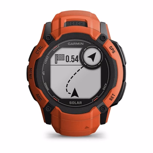 Garmin Instinct 2X Solar 2,79 cm (1,1") MIP, 50 mm, digitāls 176 × 176 pikseļu skārienekrāns, sarkans, GPS (satelīts)