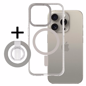 Amazing Thing Titan Pro Mag gredzena turētāja apvalks 10FT IP156.1PTRGY Iphone 15 Pro titāna
