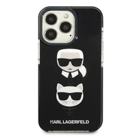 Viedtālruņa apvalks Karl Lagerfeld Karl&Choupette Head Case iPhone 13 Pro / iPhone 13 - melns