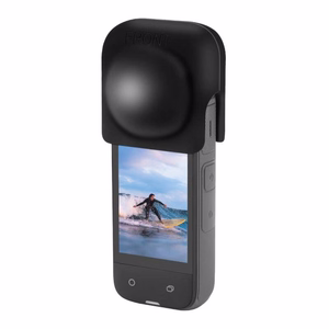 PULUZ silikona objektīva vāciņš Insta360 X4 / X5 (melns)