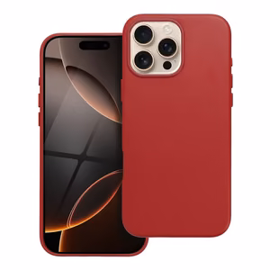 LEATHER MAG COVER viedtālruņa apvalks IPHONE 16 Pro Max sarkans