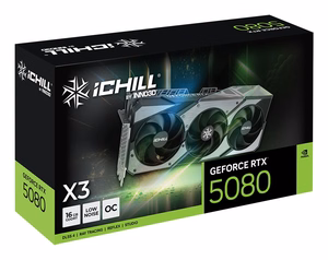INNO3D iChill GeForce RTX 5080 X3 V2 NVIDIA videokarte, 16 GB GDDR7