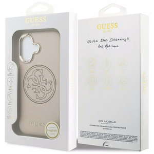 Guess Perforated 4G MagSafe Maciņš for iPhone 17 - rozā