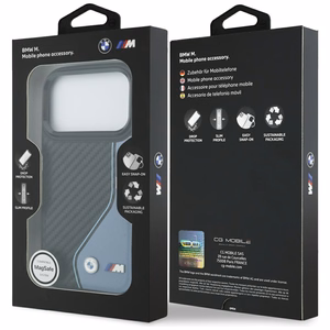 BMW M Carbon Logo Magnētiskais viedtālruņa apvalks iPhone 17 Pro - zils