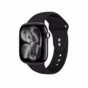Crong Liquid Apple Watch siksniņa, 44/45/46/49 mm, melna