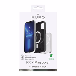 Puro ICON MAG vāciņš ierīcei iPhone 14 Plus, saderīgs ar MagSafe, melns