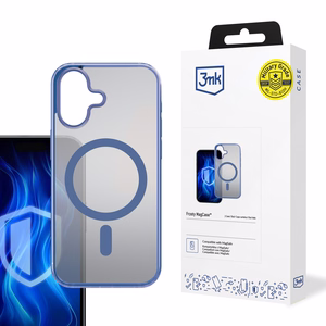 3mk Frosty MagApvalks Zils Apvalks Apple iPhone 16 Plus - Caurspīdīgs