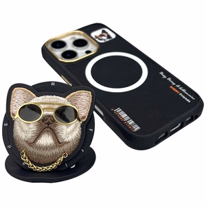 Nimmy Glasses Cool Dog MagSafe Case for iPhone 16 Pro - Black