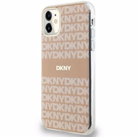 DKNY IML mono un svītras magnētiskais viedtālruņa apvalks iPhone 11 / Xr - rozā