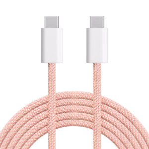 Krüger&Matz Basic USB-C–USB-C kabelis, 60 W, 1 m, rozā
