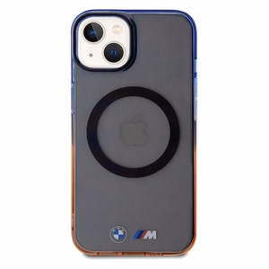 BMW Gradient Bumper Magnētiskais viedtālruņa apvalks iPhone 15 Plus / 14 Plus - pelēks