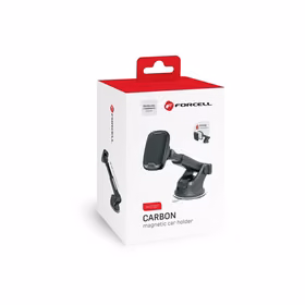 FORCELL F-GRIP Carbon H-CT327 magnētiskais auto turētājs vējstiklam / paneļim melns