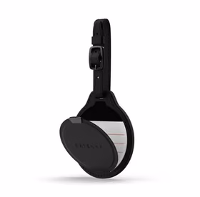 Ar Apple Find My saderīgs meklētājs Satechi FindAll Bagāžas birkas forma Vegan Leather ST-LFALTK melns