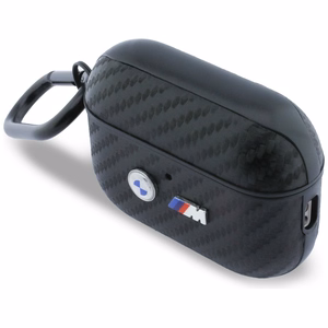 BMW Carbon Metal Logo Maciņš for AirPods Pro 3 - melns