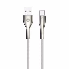 Forever Sleek kabelis USB - USB-C 1,0 m 3A balts