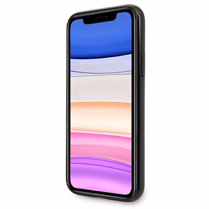 Mercedes Sudraba zvaigžņu raksta viedtālruņa apvalks iPhone 11 / Xr - melns