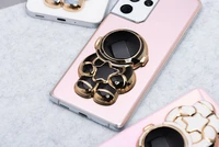 Lipīgs tālruņa statīvs ASTRONAUT - melns