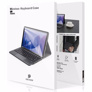 DUX DUCIS salokāms DK vāciņš ar bezvadu tastatūru ar apgaismojumu SAMSUNG Tab S10 Ultra/S9 Ultra/S8 Ultra melns