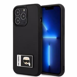 Karl Lagerfeld Ikonik Patch apvalks iPhone 13 Pro / iPhone 13 - Melns