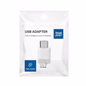 Adapteris Type C to Micro USB Blue Star - balts